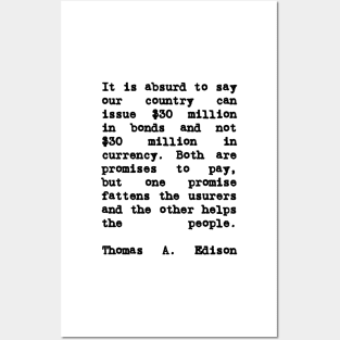 Thomas Edison Quote It is Absurd to Say Posters and Art